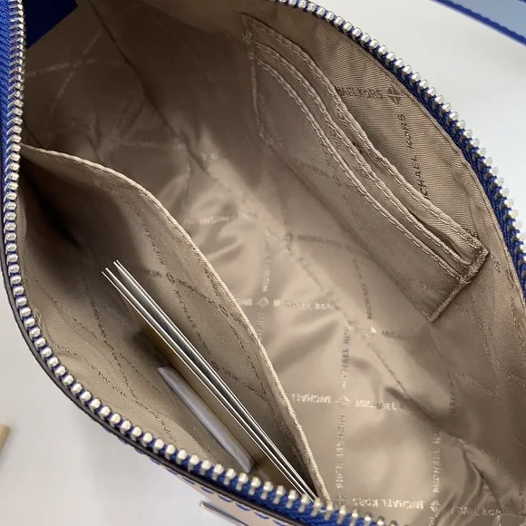 MICHAEL KORS SMALL XBODY SHOULDER BAG W TECH ELECTRIC BLUE MULTI COLOR - Picture 11 of 16